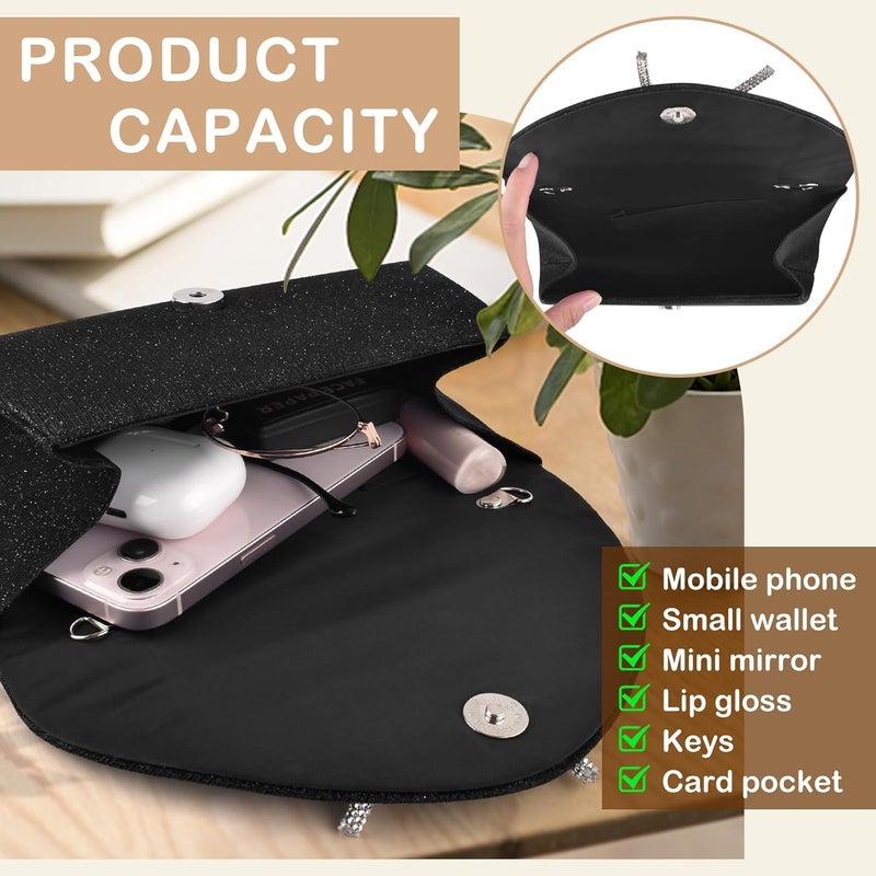 PACETAP Clutch Purses for Women, Handbags with Chain for Women Formal, Evening Bag for Wedding Party Cocktail Prom Dinner - Image 3
